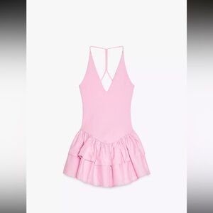 Zara Pink Ruffled Dress